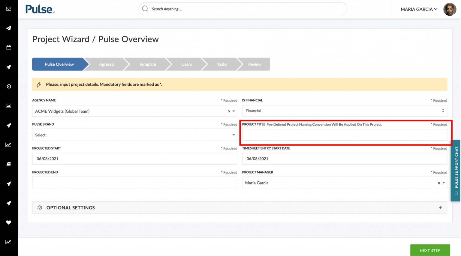 Automatic Project Naming Conventions for your Office Pulse